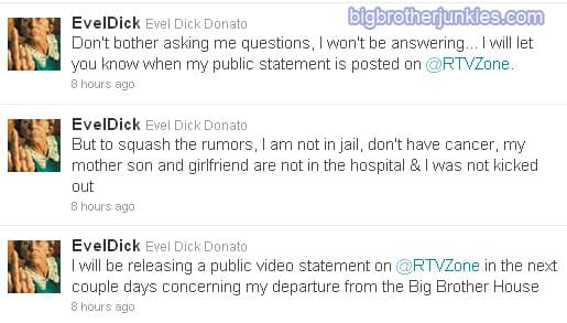 Evil Dick Speaks, Promotes Website Of Course…