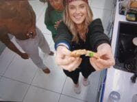 Cam gives the cookies a 9.5 and Chelsie says 9.9.