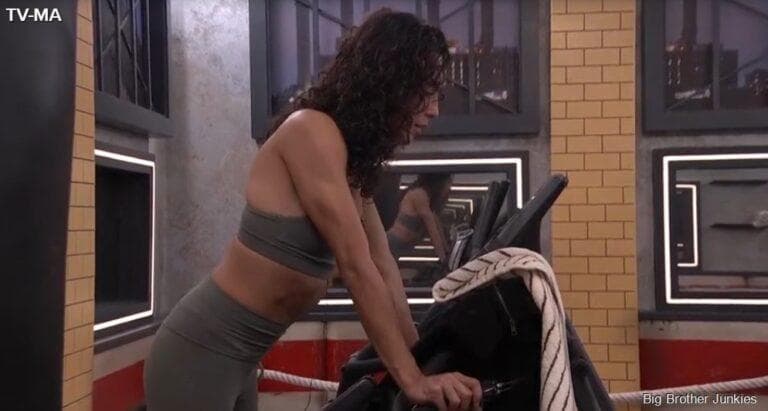 Morgan in the gym giving herself a pep talk. Many of these this season
