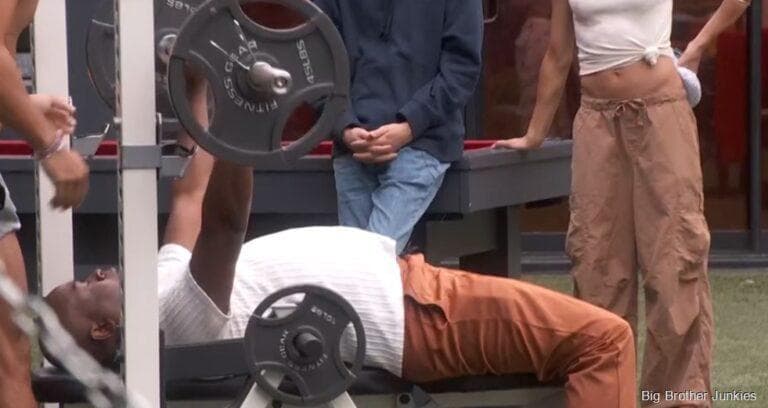 House doing bench pressing like NFL combine workouts and Will just tosses up around 13 reps which is incredibly impressive for his age