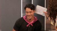 Julie smacks him on the head lol