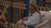 Keanu still teaching chess. This time to Mickey as she plays Kelley