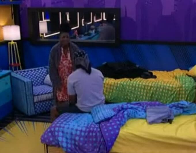 Cirie and Jared in the comic room