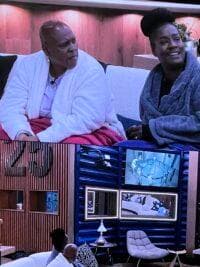 Music going off in the room, these two watching