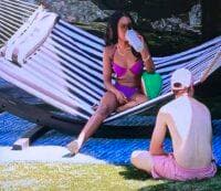 Love the Taylor vibes of heels with the swimsuit and accessories