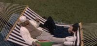 Matt and Cory on the hammock