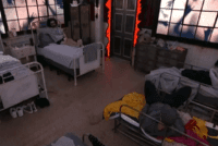 Hisam and Cam chat in the scary room