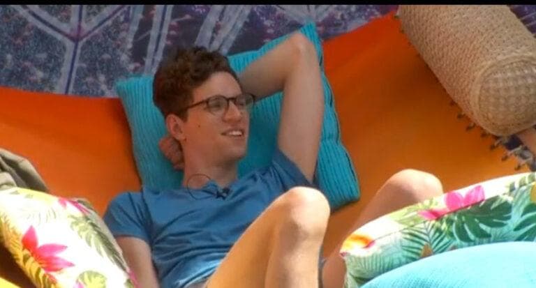 Michael talking with Monte outside