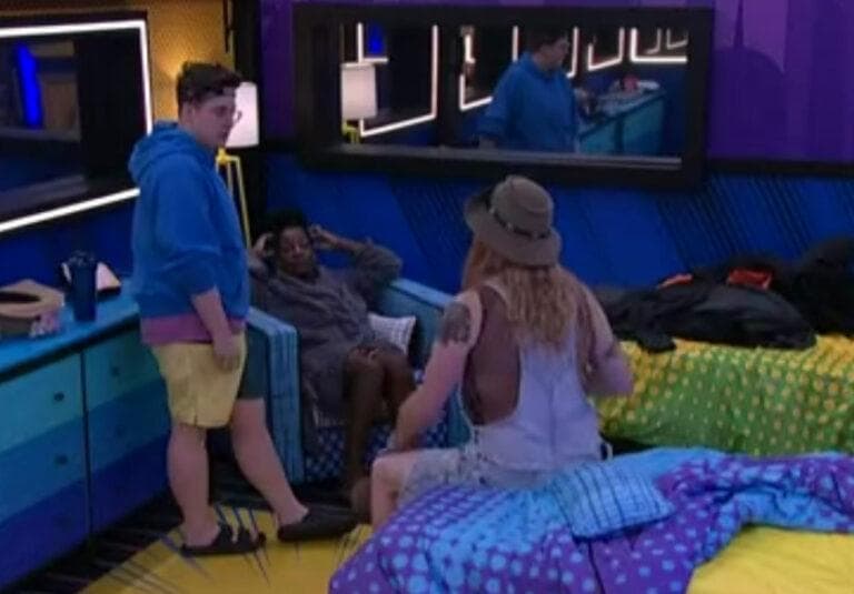 Izzy and Cire fill in Red on the “backdoor” plan