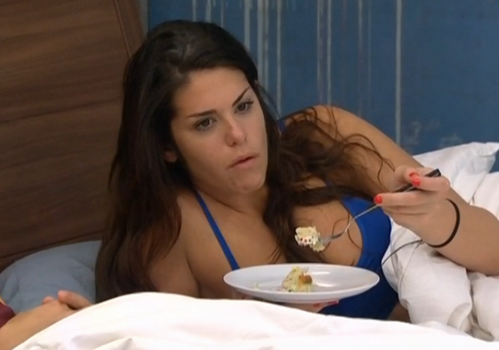 Amanda is eating her sorrows away